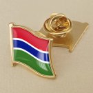 1Pcs Gambia Flag Waving Brooches Lapel Pins