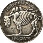 1937-D Beauty Butterfly Buffalo Nickel Copy Coin-No Stamp