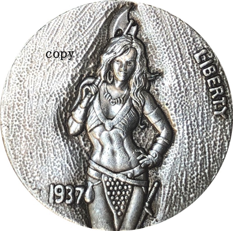 1937-D Axe Woman Buffalo Nickel Copy Coin-No Stamp
