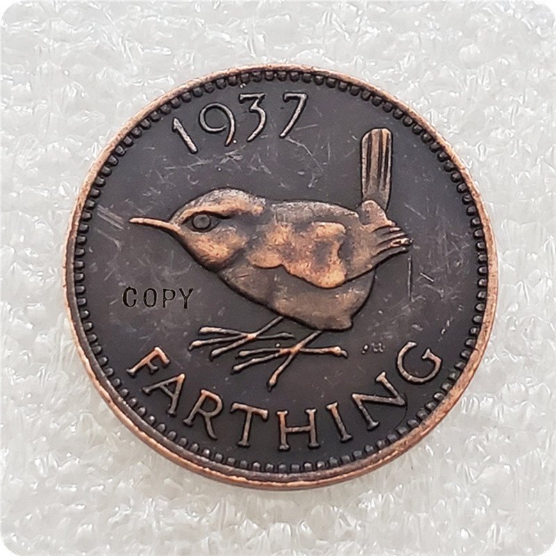 1937 United Kingdom 1 Farthing - Edward VIII Copy Coins