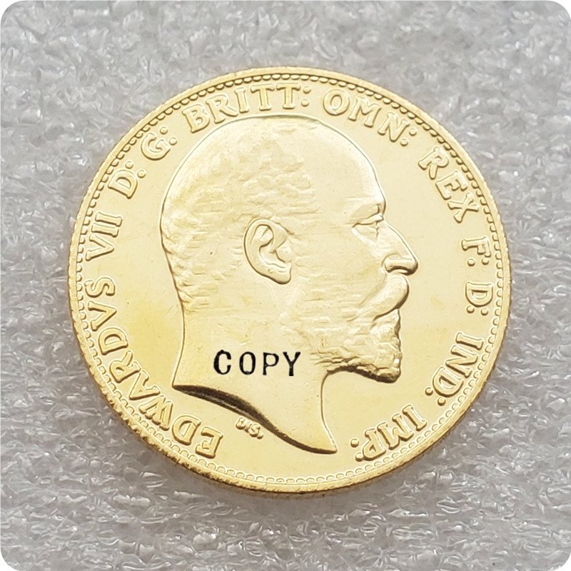 1902 United Kingdom 1 Sovereign - Edward VII Copy Coin