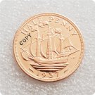 1937 United Kingdom ½ Half Penny - Edward VIII Copy Coin 1937 United Kingdom ½ Half Penny - Edward VIII Copy Coin