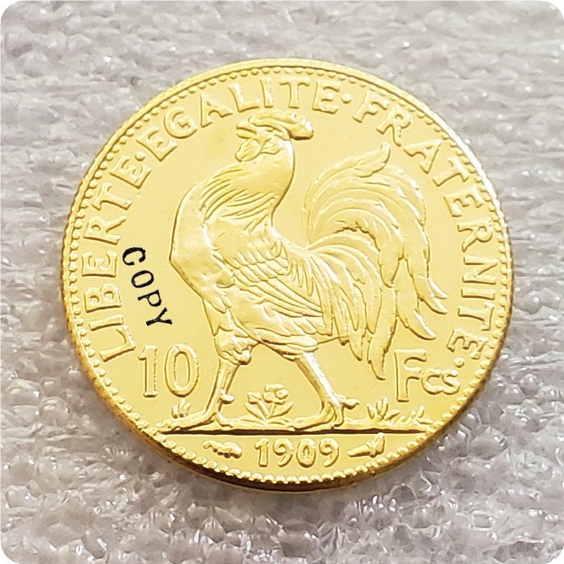 1909 France 10 Francs Copy Coins