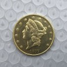US Coin 1877 Liberty Head $20 Twenty Dollars Gold Copy Coin