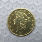 US Coin 1879 Liberty Head $20 Twenty Dollars Gold Copy Coin US Coin 1879 Liberty Head $20 Twenty Dollars Gold Copy Coin