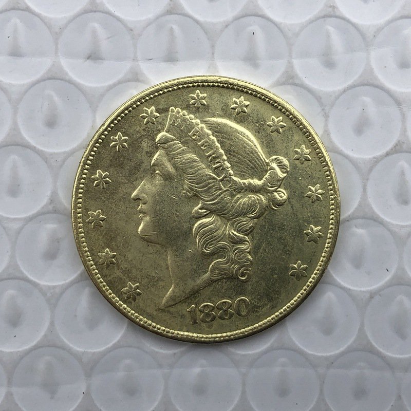 US Coin 1880 Liberty Head $20 Twenty Dollars Gold Copy Coin