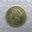 US Coin 1880 Liberty Head $20 Twenty Dollars Gold Copy Coin US Coin 1880 Liberty Head $20 Twenty Dollars Gold Copy Coin