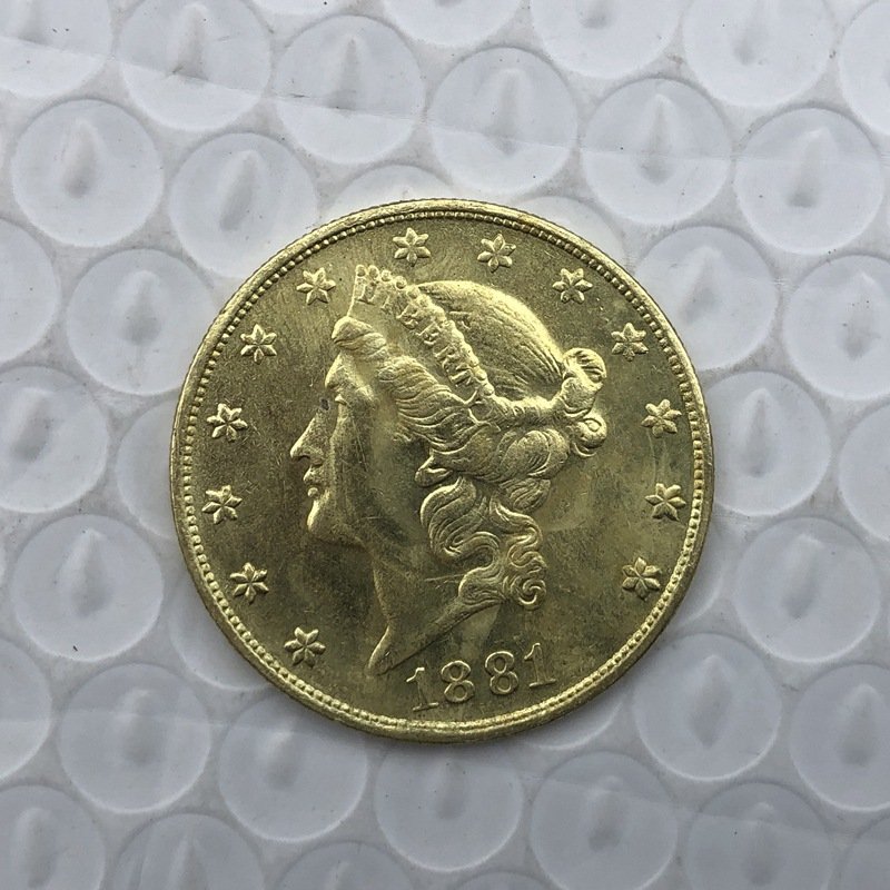 US Coin 1881 Liberty Head $20 Twenty Dollars Gold Copy Coin