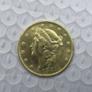 US Coin 1881 Liberty Head $20 Twenty Dollars Gold Copy Coin US Coin 1881 Liberty Head $20 Twenty Dollars Gold Copy Coin