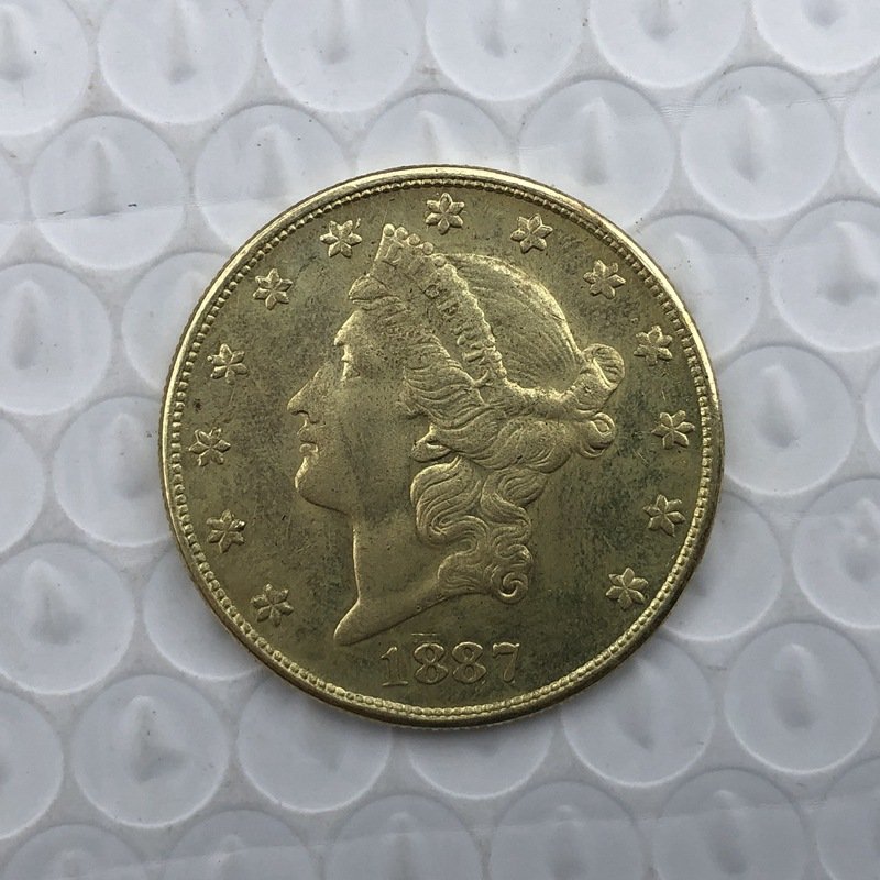 US Coin 1887 Liberty Head $20 Twenty Dollars Gold Copy Coin
