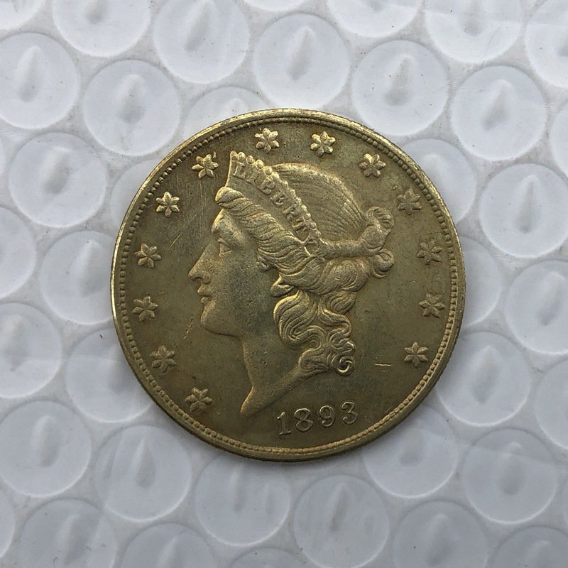 US Coin 1893 Liberty Head $20 Twenty Dollars Gold Copy Coin