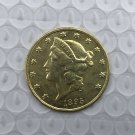 US Coin 1895 Liberty Head $20 Twenty Dollars Gold Copy Coin US Coin 1895 Liberty Head $20 Twenty Dollars Gold Copy Coin