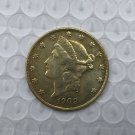US Coin 1902 Liberty Head $20 Twenty Dollars Gold Copy Coin US Coin 1902 Liberty Head $20 Twenty Dollars Gold Copy Coin
