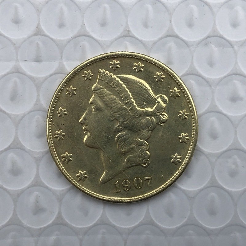US Coin 1907 Liberty Head $20 Twenty Dollars Gold Copy Coin