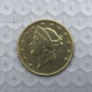 US Coin 1907 Liberty Head $20 Twenty Dollars Gold Copy Coin US Coin 1907 Liberty Head $20 Twenty Dollars Gold Copy Coin