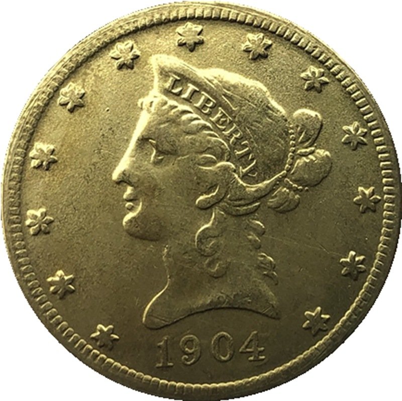 US Coin 1904 Liberty Head $10 Ten Dollars Gold Copy Coin