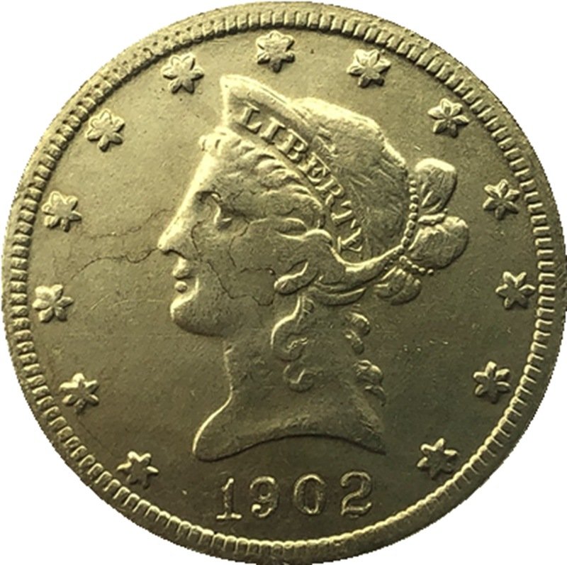 US Coin 1902 Liberty Head $10 Ten Dollars Gold Copy Coin