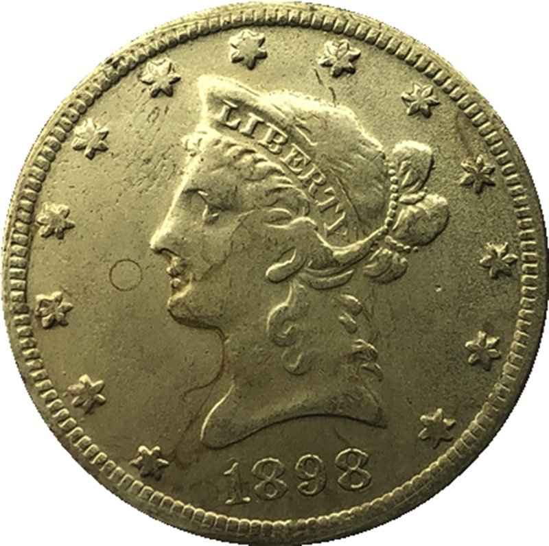 US Coin 1898 Liberty Head $10 Ten Dollars Gold Copy Coin
