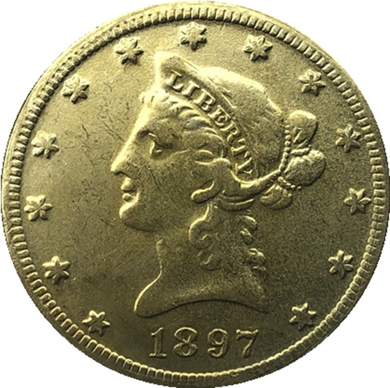 US Coin 1897 Liberty Head $10 Ten Dollars Gold Copy Coin