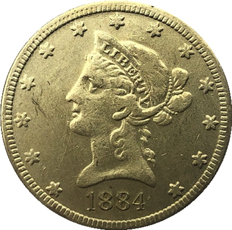 US Coin 1884 Liberty Head $10 Ten Dollars Gold Copy Coin