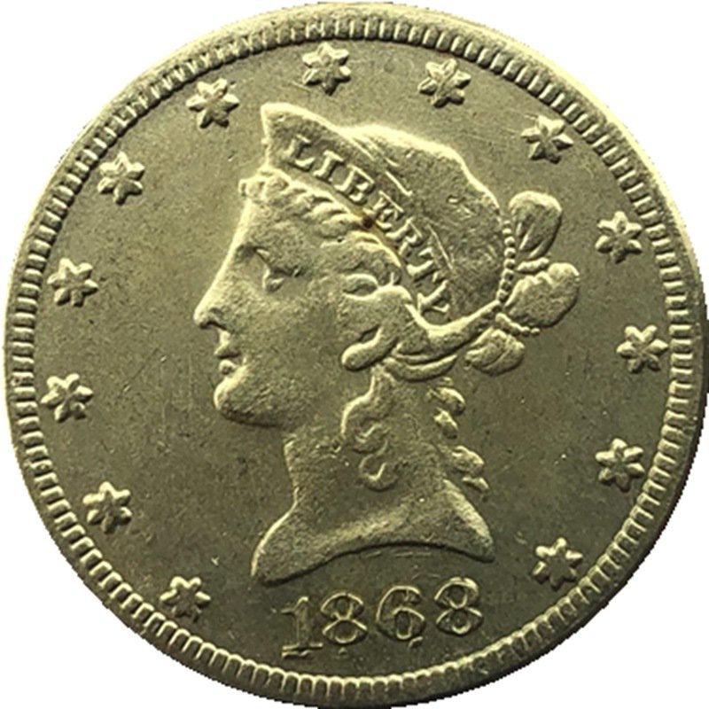US Coin 1868 Liberty Head $10 Ten Dollars Gold Copy Coin