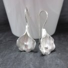 Hill Tribe Fine Sterling Silver Earrings Ethnic Gorgeous Flower & Leaf Jewelry