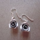 Hill Tribe Fine Sterling Silver Earrings Gorgeous Dangle Rose Flower Orecchini