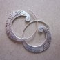 Hill Tribe Fine Sterling Silver Earrings Gorgeous Filigree Round Hoop Orecchini