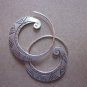 Hill Tribe Fine Sterling Silver Earrings Gorgeous Filigree Round Hoop Orecchini