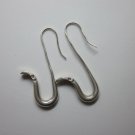 Hill Tribe Fine Sterling Silver Earrings Vintage Ethnic Egyptian Osiris Snake