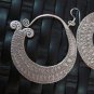 Silver Earrings Hill Tribe Handcraft Ethnic Curved with Spiral Bohemien er043