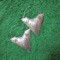 Hill Tribe Fine Sterling Silver Earrings Aretes øredobber Big Triangle Huggie
