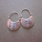 Hill Tribe Fine Sterling Silver Earrings Gorgeous Moon Curve Huggie Orecchini
