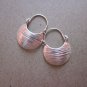Hill Tribe Fine Sterling Silver Earrings Gorgeous Moon Curve Huggie Orecchini
