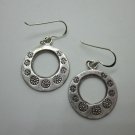 Handcrafted Earrings Hill Tribe Fine Pure Silver Dangle Round Regional Tribal