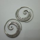 Fine Sterling Silver 925 Earrings Spiral Filigree Beauty Swirl Hoops Tarte