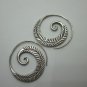 Fine Sterling Silver 925 Earrings Spiral Filigree Beauty Swirl Hoops Tarte
