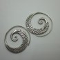 Fine Sterling Silver 925 Earrings Spiral Filigree Beauty Swirl Hoops Tarte