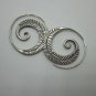 Fine Sterling Silver 925 Earrings Spiral Filigree Beauty Swirl Hoops Tarte