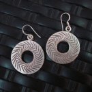 Silver Earrings Hill Tribe Handcraft Ethnic Bohemian Styles Round er044