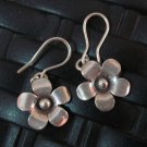 Silver Earrings Hill Tribe Handcraft Ethnic Artisan Flower Floral er038