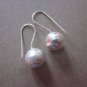 Hill Tribe Fine Sterling Silver Plain Ball Hook Earrings Classic Orecchini Gift