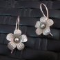 Silver Earrings Hill Tribe Handcraft Ethnic Artisan Flower Floral er033