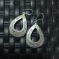 Earrings Hill Tribe Fine Silver Round Flower & Grapes Engreved er015