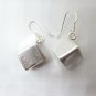 Fine Silver Earrings HillTribe Orecchini ÑеÑÑги Plain Cube 166027