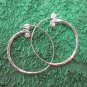 Hill Tribe Earrings Pure Silver Handcrafted Artisan Hoops spiral hammered er052