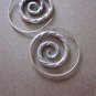 Hill Tribe Fine Sterling Silver Earrings Twist Spiral Filigree Hoop Orecchini