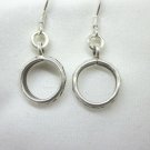 Fine Silver Earrings HillTribe Orecchini серьги Small Round Hoop 16608