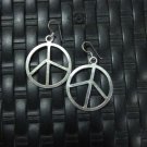 Earrings Hill Tribe Fine Silver Round Peaces Skate Street er011