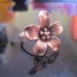Fine Silver Rings HILL TRIBE Ethno Anello Argento Jussiaes Flower Plants 56052